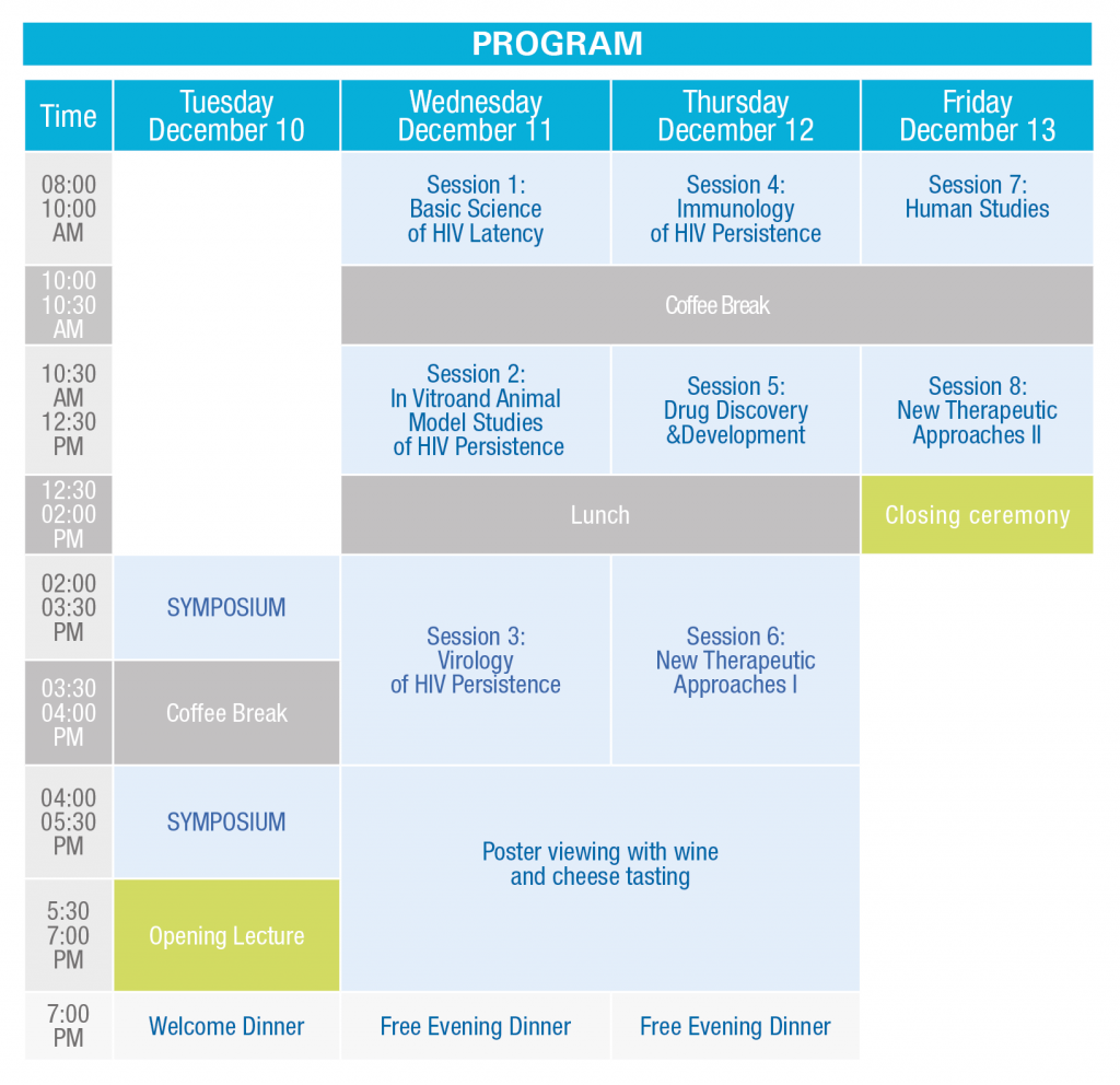 Program – HIV Persistence during therapy